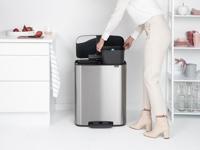 Brabantia Bo Pedaalemmer 2 x 30 L - Mineral Concrete Grey - thumbnail