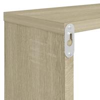 Wandschappen kubus 4 st 80x15x26,5 cm spaanplaat sonoma eiken - thumbnail