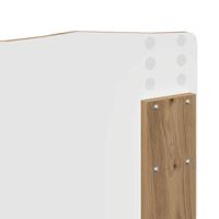 Bedframe met hoofdeinde Artisan Eiken 135 x 190 cm Bewerkt hout - thumbnail