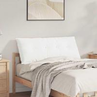 VidaXL Rugkussen wit 120 x 19 x 50 cm stof - thumbnail