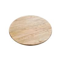 Salon tafelblad rond, diameter 70 cm en dikte 4 cm massief duurzaam elmwood - thumbnail