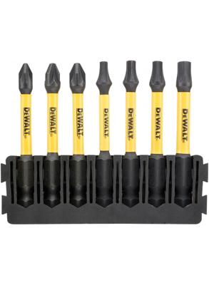 DeWalt Accessoires Bitset | Houder + IMPACT Torsion | 57 mm | PZ1 x1, PZ2 x2, T15 x1, T20 x1, T57 x1, T30 x1 - DT70823-QZ