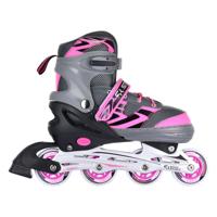 Inline skates - maat 37-40 - roze/grijs - thumbnail