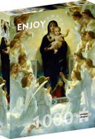 William Bouguereau - The Virgin with Angels Puzzel 1000 Stukjes - thumbnail