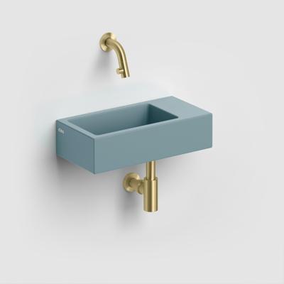 Clou Flush Fontein Zonder Kraangat Rechts Mat Blauw Keramiek 36 cm Clou