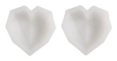 Creativ Company Siliconen vormen, facetgeslepen hart, h: 2 cm, l: 6 cm, b: 5,8 cm, 2 stuk/ 1 doos