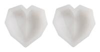 Creativ Company Siliconen vormen, facetgeslepen hart, h: 2 cm, l: 6 cm, b: 5,8 cm, 2 stuk/ 1 doos - thumbnail