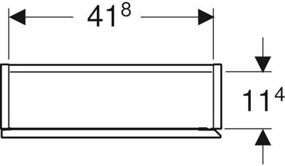Geberit iCon bovenkast 45x70x15cm 1 deur met softclose Spaanplaat Noten 502.318.jr.1