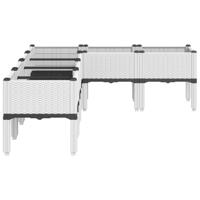 Plantenbak met poten 160x120x42 cm polypropeen wit - thumbnail