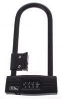 Messingschlager M-wave beugelslot met code en houder 124 mm. x 260 mm. zwart - thumbnail