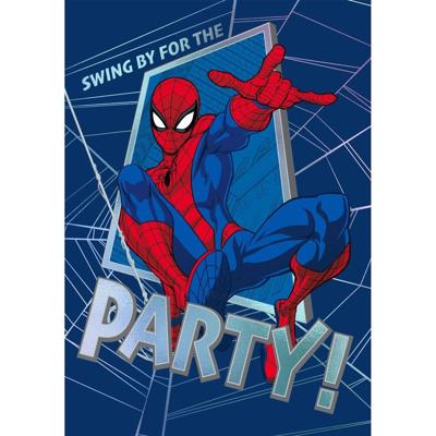 Wenskaart hallmark uitnodiging spiderman 6 stuks