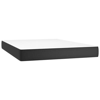 Boxspring met matras kunstleer zwart 140x190 cm - thumbnail
