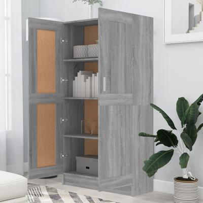 Boekenkast 82,5x30,5x185,5 cm bewerkt hout grijs sonoma eiken