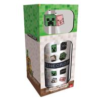 Minecraft Glass Tumbler with Straws Characters 485 ml - thumbnail