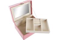 Doos-Juwelenkistje DKD Home Decor Roze Hout MDF 17 x 13 x 8,5 cm - thumbnail