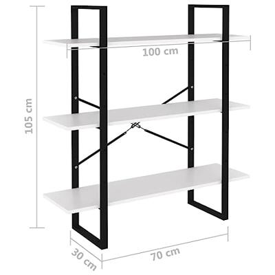 Boekenkast 100x30x105 cm spaanplaat wit Boekenkast 100x30x105 cm spaanplaat wit