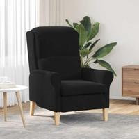 Fauteuil Zwart 76 x 94 x 102 cm Fluweel - thumbnail