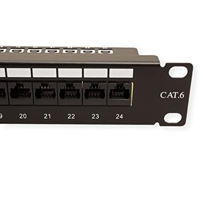 VALUE Cat.6 (Class E) 19 patchpaneel, 24P, onafgeschermd, zwart
