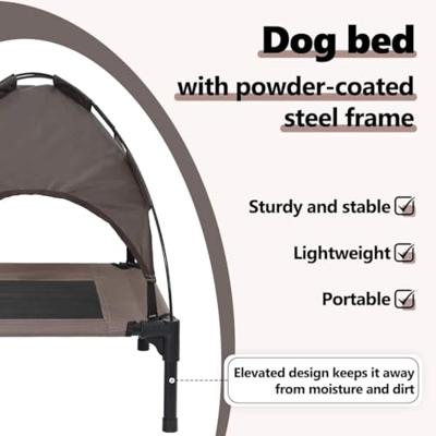 VidaXL Hondenbed bruin 76 x 62 x 70,5 cm staal