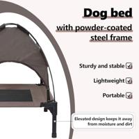 VidaXL Hondenbed bruin 76 x 62 x 70,5 cm staal - thumbnail