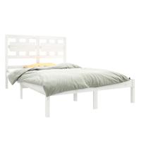 Bedframe massief hout wit 120x190 cm - thumbnail