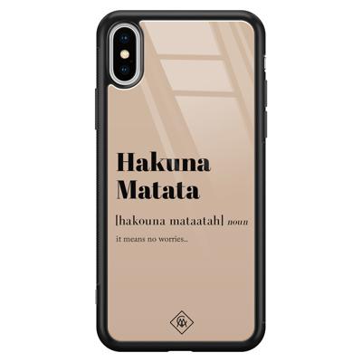 iPhone XS Max glazen hardcase - Hakuna Matata