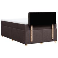 Boxspring met matras stof donkerbruin 140x200 cm - thumbnail