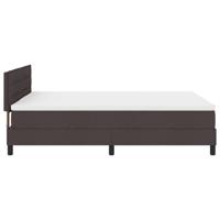 Boxspringbed met matras Donkerbruin 160 x 200 cm Stof - thumbnail