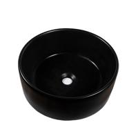Waskom Opbouw Rond 40x40x15cm Mat Zwart - thumbnail