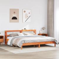 Bedframe zonder matras massief grenenhout wasbruin 180x200 cm - thumbnail