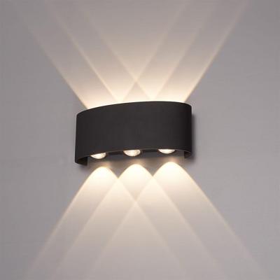 Tulsa LED Wandlamp Zwart - 6 Watt 630 lumen - IP54 Waterdicht - 3000K Warm Wit - Dimbaar - Binnen en buiten - Up & Down Light - Modern