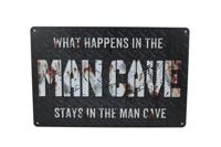 Wandbord Mancave zwart metaal - thumbnail