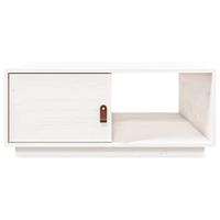 Salontafel 80x50x35,5 cm massief grenenhout wit - thumbnail