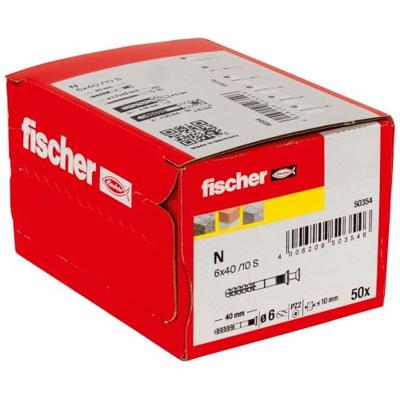 Fischer N 6X40/10 S NAGELPLUG (50) 50 St - 50354