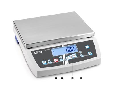 Kern CKE 16K0.05 CKE 16K0.05 Telweegschaal Weegbereik (max.) 16 kg Resolutie 0.05 g werkt op stekkernetvoeding Zilver