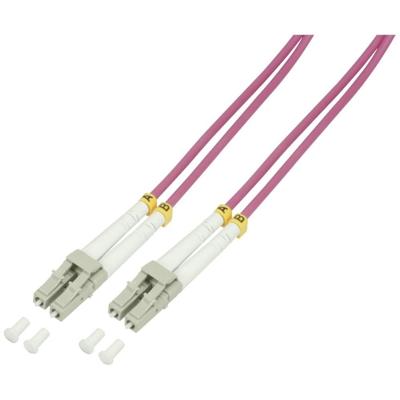 LogiLink FP4LC33 Glasvezel Optische vezel Aansluitkabel 150.00 m Violet [1x LC-stekker - 1x LC-stekker] 50/125 µ Multimode OM4