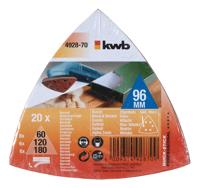 kwb 492870 Deltaschuurpapierset Korrelgrootte (num) 60, 120, 180 (Ø) 93 mm 20 stuk(s) - thumbnail