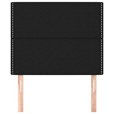 Hoofdborden 2 st 90x5x78/88 cm stof zwart Hoofdborden 2 st 90x5x78/88 cm stof zwart