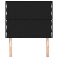 Hoofdborden 2 st 90x5x78/88 cm stof zwart - thumbnail