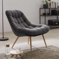 Artistiq Fauteuil 'Jurre' Velvet, kleur Grijs - thumbnail