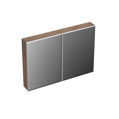 Spiegelkast Forzalaqua Uni 100x68.5x12.5 Cm 2 Deuren Tweezijdig Spiegel Eiken Havanna Spiegelkast Forzalaqua Uni 100x68.5x12.5 Cm 2 Deuren Tweezijdig Spiegel Eiken Havanna