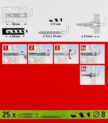 Fischer 94410 UX 8 x 50 WH Universele pluggen 70 mm 8 mm 25 stuk(s) Fischer 94410 UX 8 x 50 WH Universele pluggen 70 mm 8 mm 25 stuk(s)