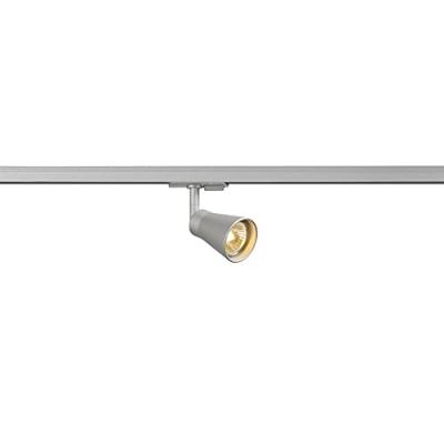 SLV 144204 230V-railsysteem lamp GU10 Zilver-grijs SLV 144204 230V-railsysteem lamp GU10 Zilver-grijs