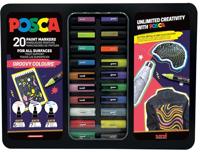 Paintmarker uni posca groovy colours metaal 20st - thumbnail