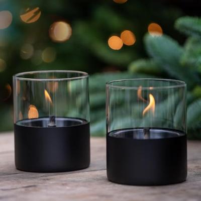 Lilly Glass 10 cm - zwart