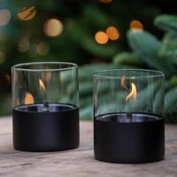 Lilly Glass 10 cm - zwart - thumbnail