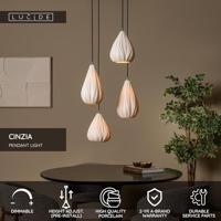 Lucide CINZIA - Hanglamp - Ø 55,5 cm - 4xE27 - Wit - thumbnail