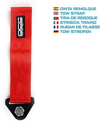 Trekband OCC Motorsport 3000 kg 15mm Rood