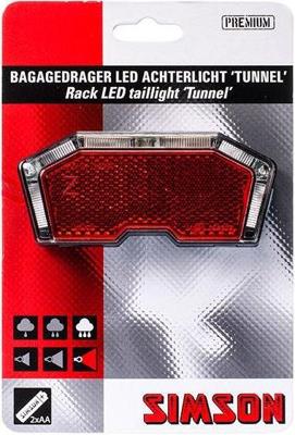 Simson batterij bagagedrager achterlicht tunnel 3 led auto