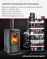 Firefix 2093/W Schoorsteendeur Wit - thumbnail